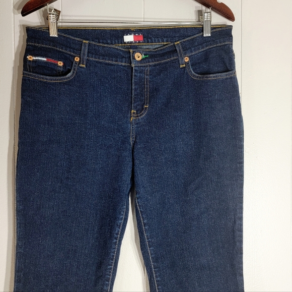 Tommy Hilfiger Midrise Bootcut Dark Blue Jeans Size 31 - Picture 2 of 6